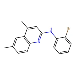 N-(2-bromophenyl)-4,6-dimethylquinolin-2-amine structure