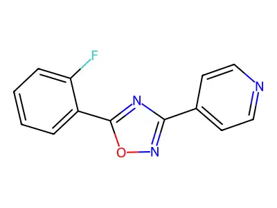 5-(2-Fluorophenyl)-3-pyridin-4-yl-1,2,4-oxadiazole structure