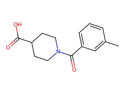1-(3-methylbenzoyl)piperidine-4-carboxylic Acid structure