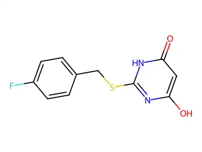 2-(4-Fluorobenzylthio)pyrimidine-4,6-diol structure