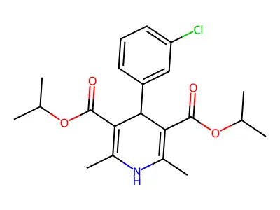 Dipropan-2-yl 4-(3-chlorophenyl)-2,6-dimethyl-1,4-dihydropyridine-3,5-dicarboxylate structure