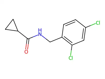 N-(2,4-dichlorobenzyl)cyclopropanecarboxamide structure