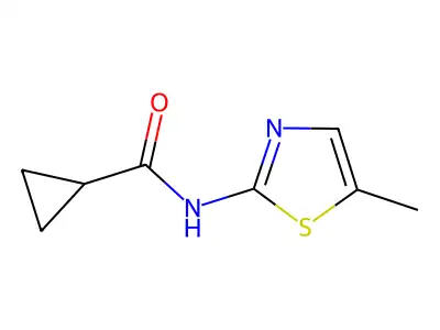 N-(5-methyl-1,3-thiazol-2-yl)cyclopropanecarboxamide structure