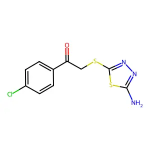 2-[(5-Amino-1,3,4-thiadiazol-2-yl)sulfanyl]-1-(4-chlorophenyl)ethanone structure
