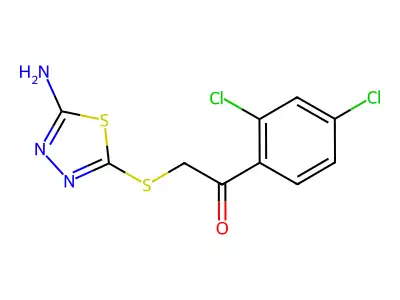 2-[(5-Amino-1,3,4-thiadiazol-2-yl)sulfanyl]-1-(2,4-dichlorophenyl)ethanone structure