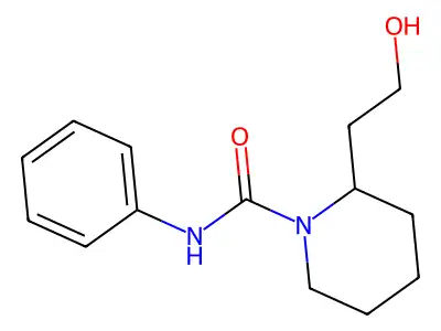 [2-(2-hydroxyethyl)piperidyl]-N-benzamide structure