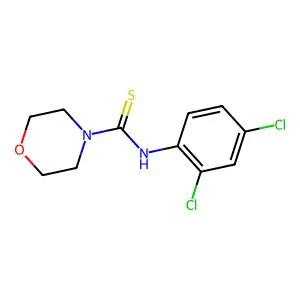 N-(2,4-dichlorophenyl)morpholine-4-carbothioamide structure