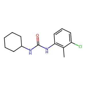 N-(3-chloro-2-methylphenyl)-N'-cyclohexylurea structure