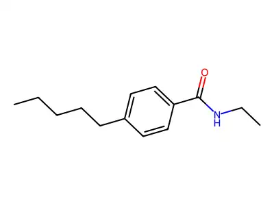 N-ethyl-4-pentylbenzamide structure