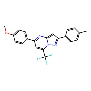 5-(4-methoxyphenyl)-2-(4-methylphenyl)-7-(trifluoromethyl)pyrazolo[1,5-a]pyrimidine structure