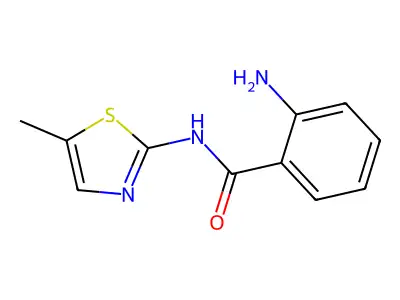 2-Amino-N-(5-methyl-2-thiazolyl)benzamide structure