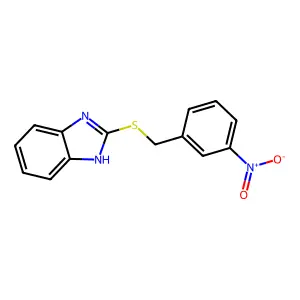 2-{[(3-Nitrophenyl)methyl]sulfanyl}-1H-1,3-benzodiazole structure