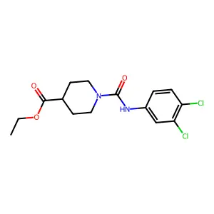 Ethyl 1-((3,4-dichlorophenyl)carbamoyl)piperidine-4-carboxylate structure