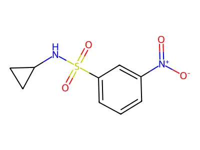 N-Cyclopropyl 3-nitrobenzenesulfonamide structure