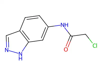2-chloro-N-(1H-indazol-6-yl)acetamide structure