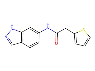 N-(1H-indazol-6-yl)-2-(2-thienyl)acetamide structure
