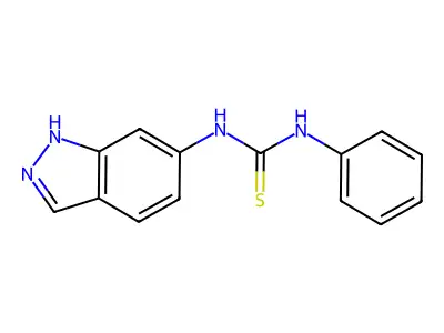 1-(1H-indazol-6-yl)-3-phenylthiourea structure