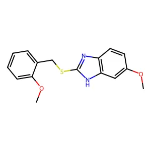 5-methoxy-2-((2-methoxybenzyl)thio)-1H-benzo[d]imidazole structure