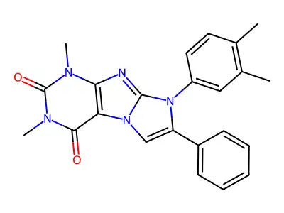 6-(3,4-Dimethylphenyl)-2,4-dimethyl-7-phenylpurino[7,8-a]imidazole-1,3-dione structure