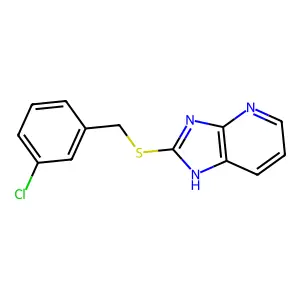 2-[(3-chlorophenyl)methylsulfanyl]-1H-imidazo[4,5-b]pyridine structure