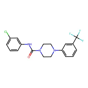 N-(3-chlorophenyl)-4-[3-(trifluoromethyl)phenyl]piperazine-1-carboxamide structure