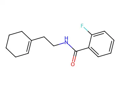 N-[2-(cyclohexen-1-yl)ethyl]-2-fluorobenzamide structure