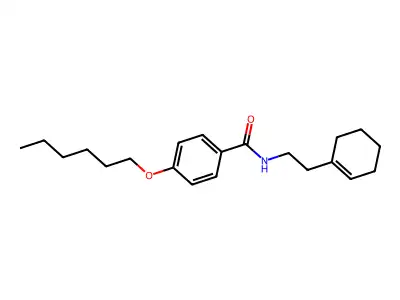 N-[2-(1-Cyclohexen-1-yl)ethyl]-4-(hexyloxy)benzamide structure