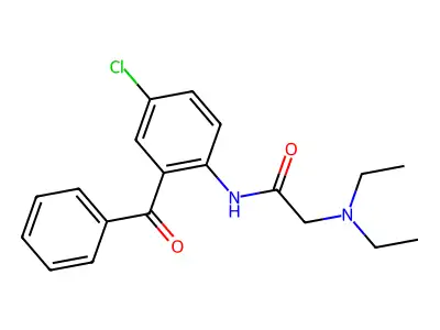 Acetamide, N-(2-benzoyl-4-chlorophenyl)-2-(diethylamino)- structure