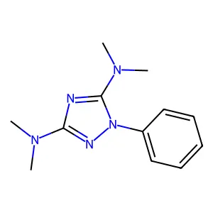 N~3~,N~3~,N~5~,N~5~-tetramethyl-1-phenyl-1H-1,2,4-triazole-3,5-diamine structure