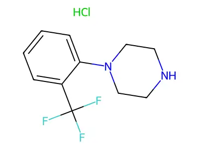1-[2-(Trifluoromethyl)phenyl]piperazin-1-ium;chloride structure