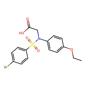 N-[(4-Bromophenyl)sulfonyl]-N-(4-ethoxyphenyl)glycine structure
