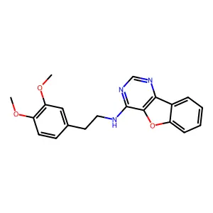 N-[2-(3,4-Dimethoxyphenyl)ethyl]benzofuro[3,2-d]pyrimidin-4-amine structure