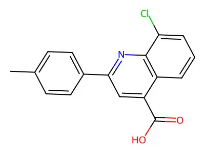 8-Chloro-2-(4-methylphenyl)quinoline-4-carboxylic acid structure