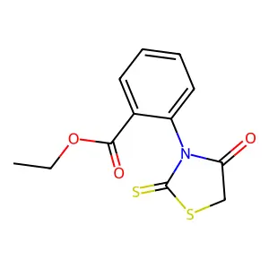 2-(4-Oxo-2-thiOxothiazolidin-3-yl)-benzoic acid ethyl ester structure