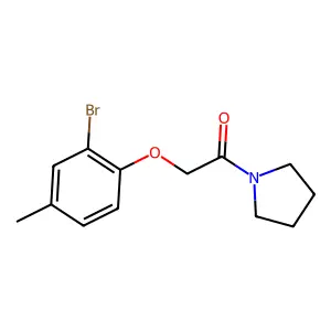 2-(2-Bromo-4-methylphenoxy)-1-(pyrrolidin-1-yl)ethanone structure