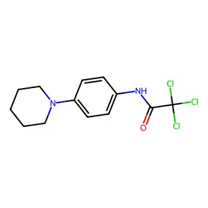 2,2,2-trichloro-N-(4-piperidinophenyl)acetamide structure