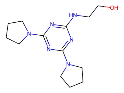 2-[(4,6-Dipyrrolidin-1-yl-1,3,5-triazin-2-yl)amino]ethanol structure