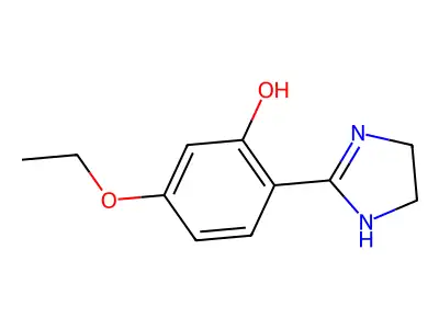 2-(4,5-dihydro-1H-imidazol-2-yl)-5-ethoxyphenol structure