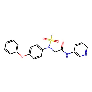 2-(N-methylsulfonyl-4-phenoxyanilino)-N-pyridin-3-ylacetamide structure