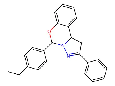 5-(4-Ethylphenyl)-2-phenyl-1,10b-dihydropyrazolo[1,5-c][1,3]benzoxazine structure