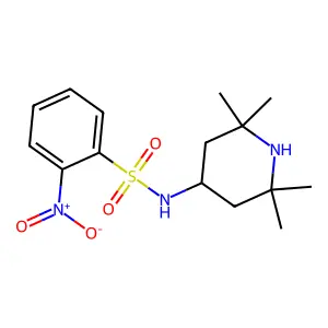 2-nitro-N-(2,2,6,6-tetramethylpiperidin-4-yl)benzenesulfonamide structure