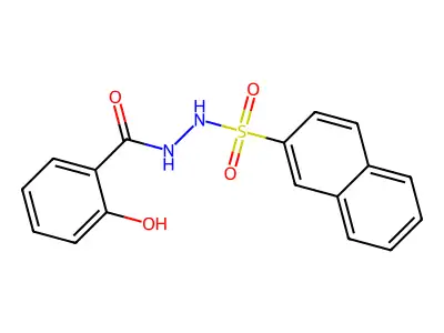 2-hydroxy-N'-(naphthalene-2-sulfonyl)benzohydrazide structure