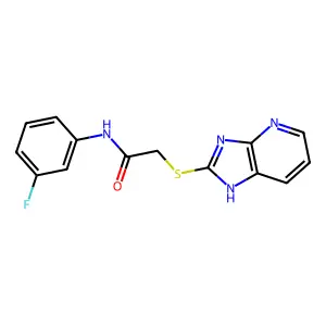 N-(3-fluorophenyl)-2-(1H-imidazo[4,5-b]pyridin-2-ylsulfanyl)acetamide structure