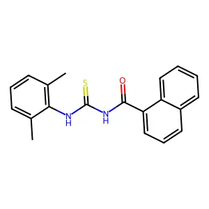 N-[(2,6-dimethylphenyl)carbamothioyl]naphthalene-1-carboxamide structure