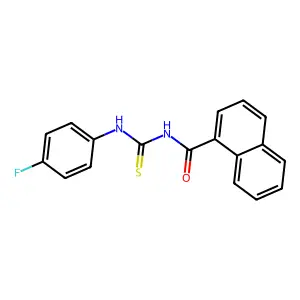 N-[(4-fluorophenyl)carbamothioyl]naphthalene-1-carboxamide structure