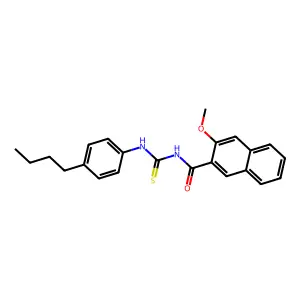N-[(4-butylphenyl)carbamothioyl]-3-methoxynaphthalene-2-carboxamide structure