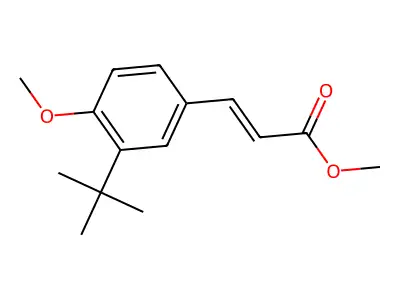 Methyl 3-(3-tert-butyl-4-methoxyphenyl)prop-2-enoate structure