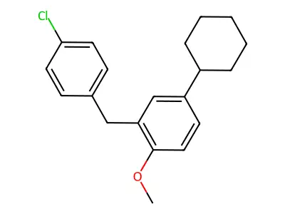 2-(4-Chlorobenzyl)-4-cyclohexyl-1-methoxybenzene structure