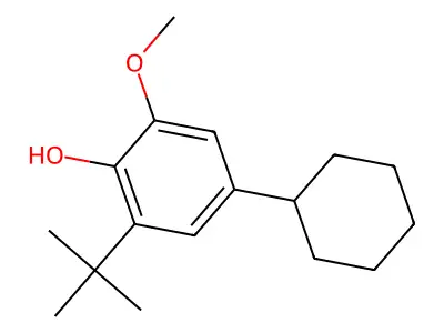 2-Tert-butyl-4-cyclohexyl-6-methoxyphenol structure