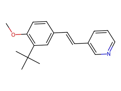 3-[2-(3-Tert-butyl-4-methoxyphenyl)ethenyl]pyridine structure